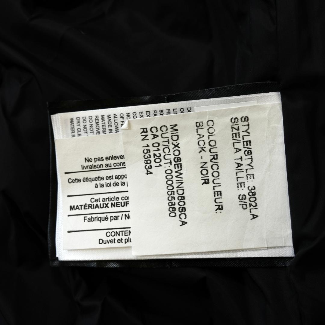 【美品】カナダグース シェルバーン ダウンコート パーカー ブラック　Sサイズ