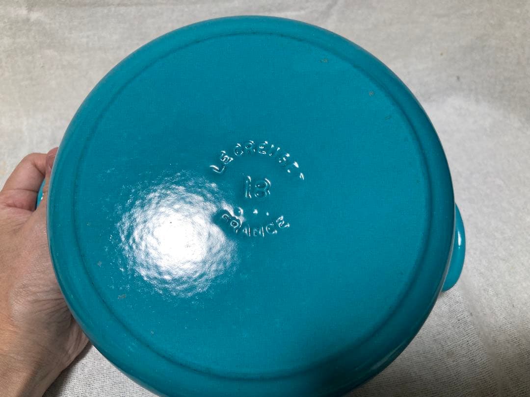 ル・クルーゼ　ココットロンド　18㎝　ターコイズ