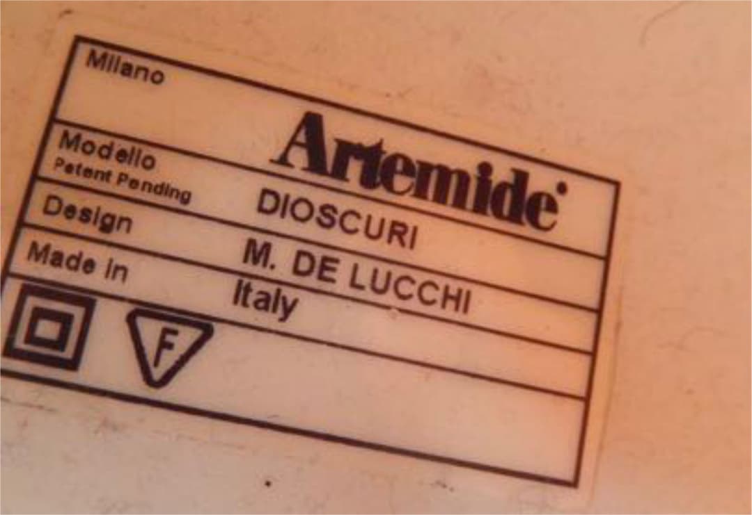 2529.イタリアブランドArtemideアルテミデのディオスクリ　照明2セット