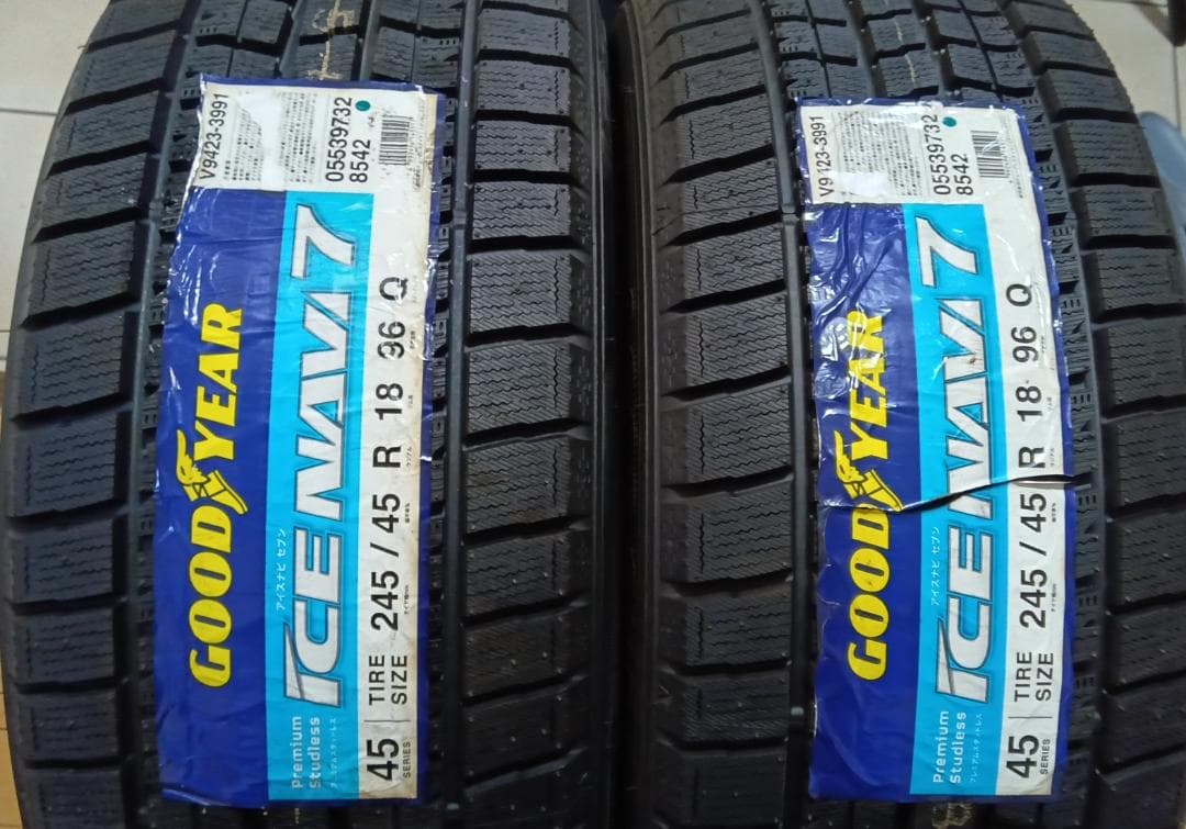 その②送料含・日本製造未使用2本　245/45R18　グッドイヤーアイスナビ7