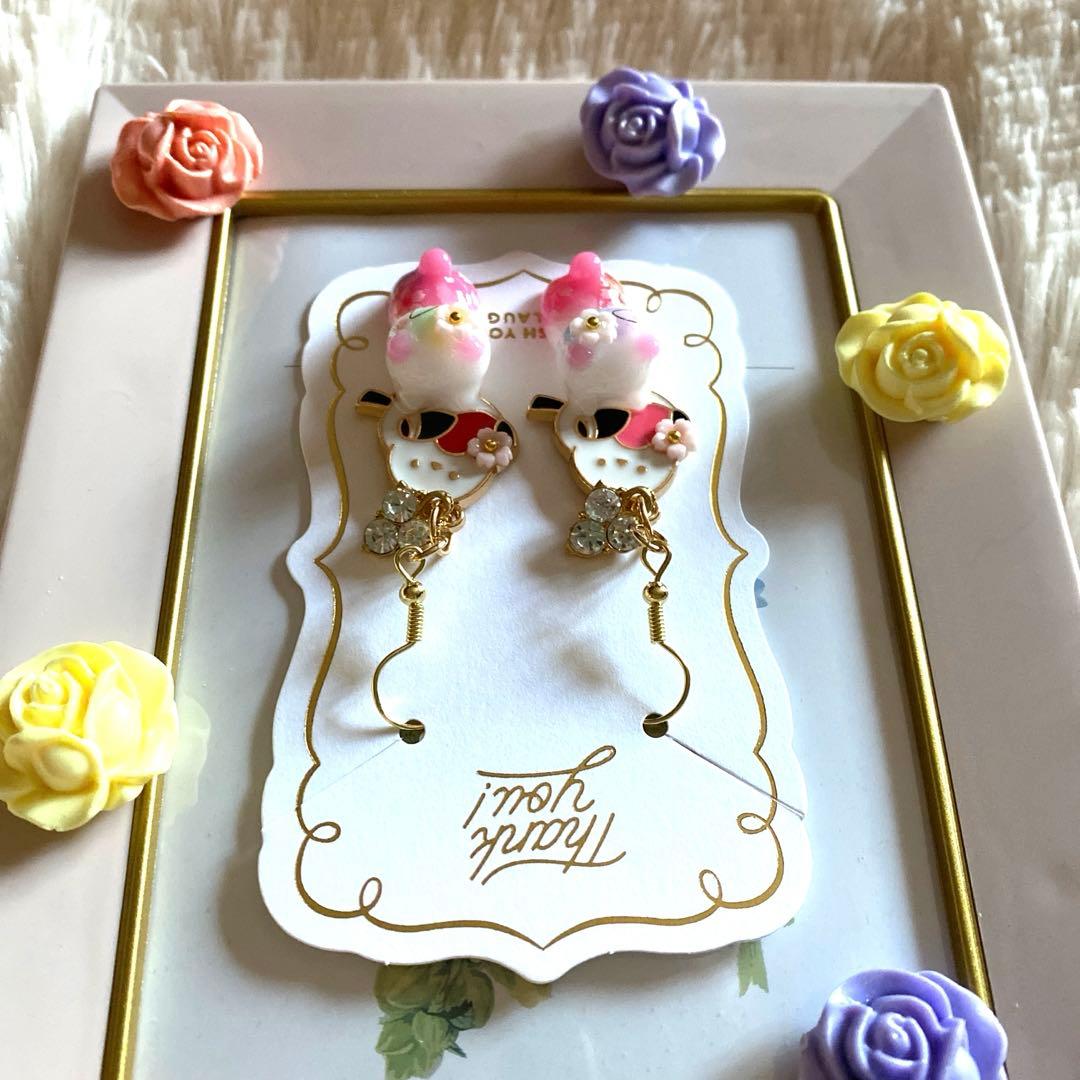 ☆桜！Spring猫ちゃんピアス☆A