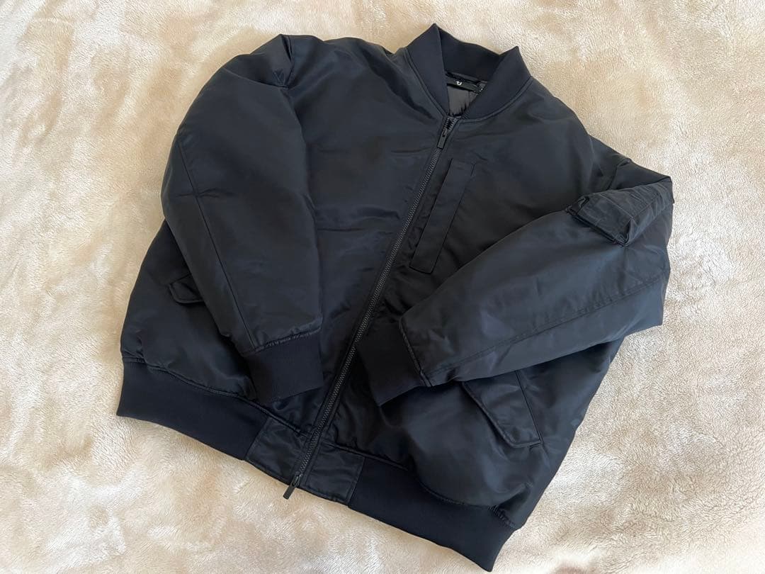 UNIQLO +J ダウン MA-1ブルゾン 3XL ブラック ジルサンダー