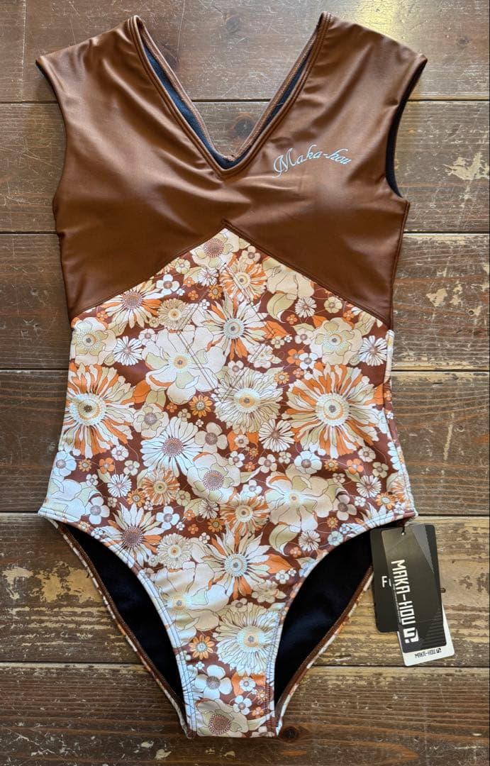 新品タグ付きMAKAHOUあったか裏起毛水着 サイズL