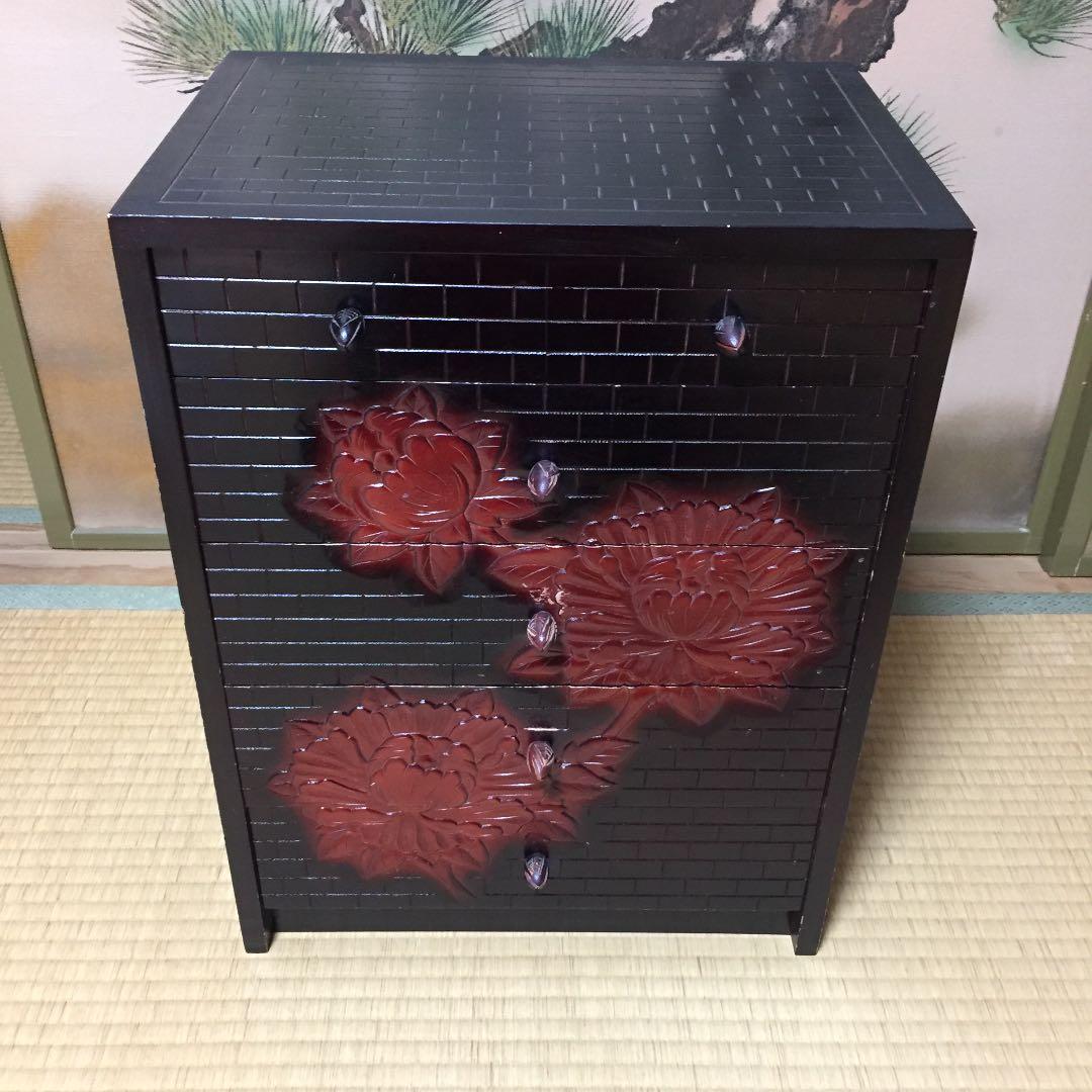 木製タンス　5段　棚　ウッドラック　レトロ