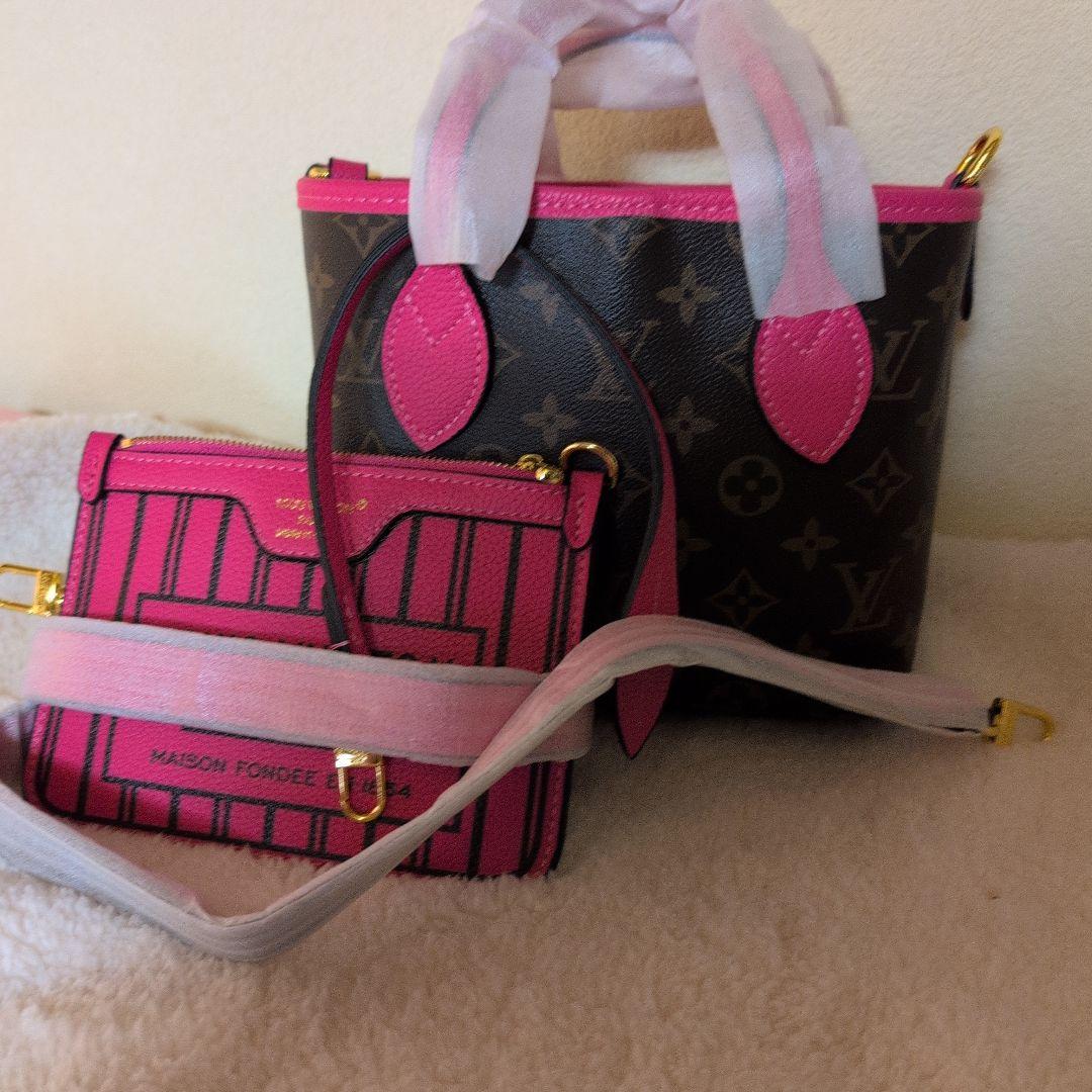 ピンクポーチ付き 　リバーシブル2wayバック【2/15迄の出品】最終値下げ！！