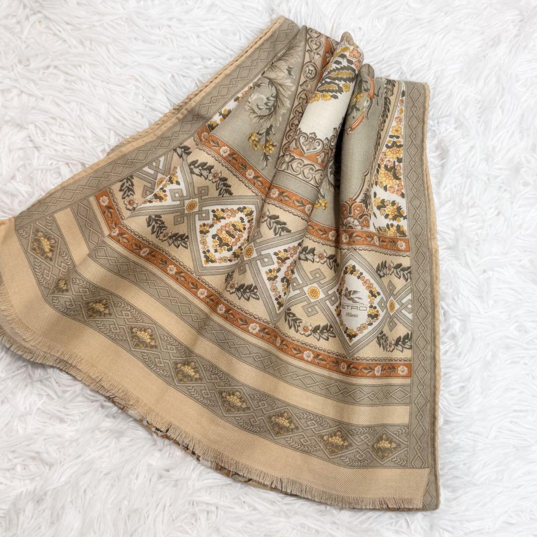 超美品✨ETRO エトロ　フラワー　ストール　スカーフ　ショール