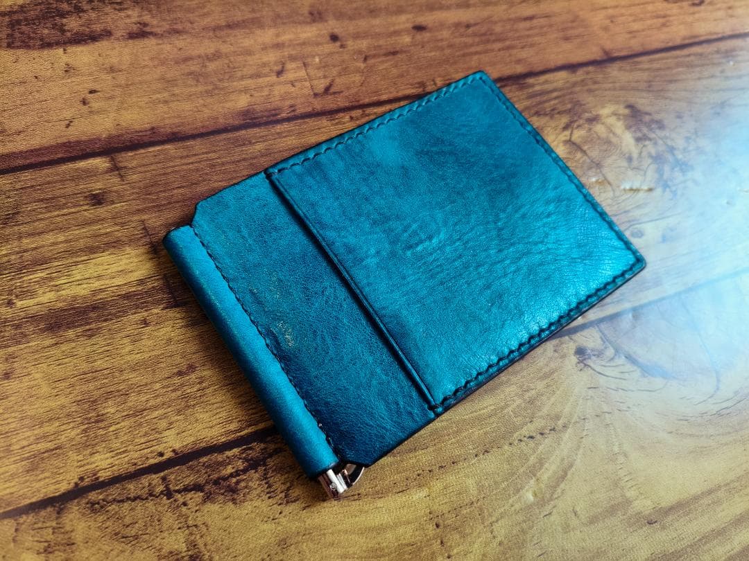 【姫路レザー】シンプルマネークリップ【シュリンクレザー】