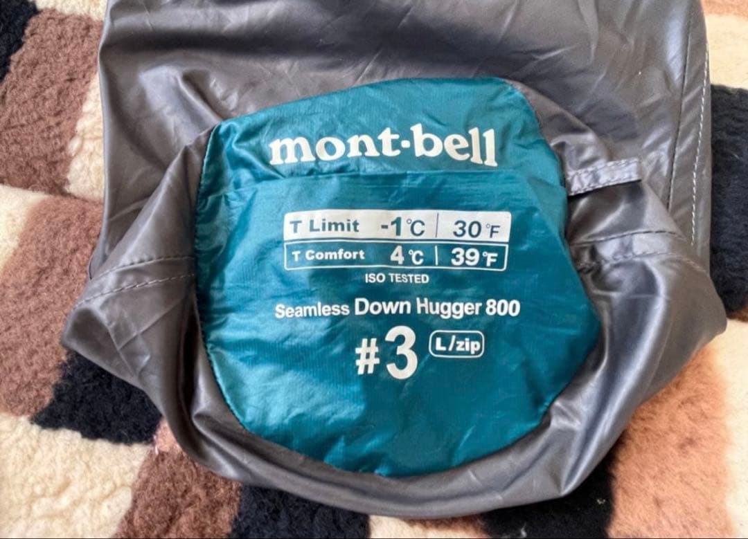 【極美品】モンベル　シームレスダウンハガー800 #3 ダウンシュラフ
