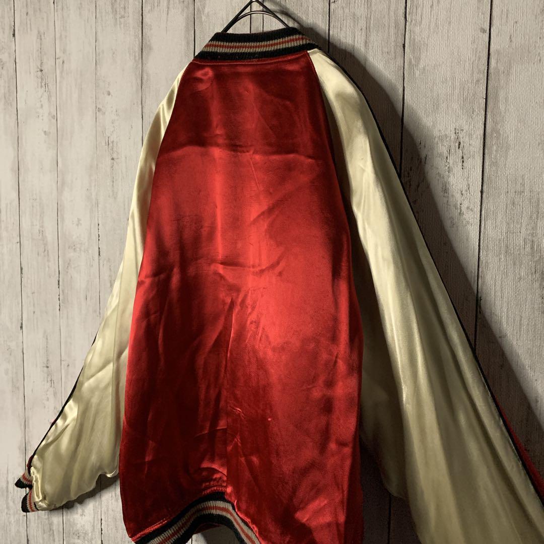 クロップドヘッズ リバーシブル スカジャン 刺繍 ビッグロゴ 龍 虎 薔薇 蛇