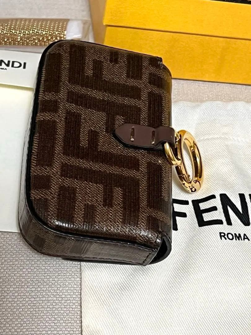 FENDI フェンディ☆ナノバゲットチャーム　ズッカ柄