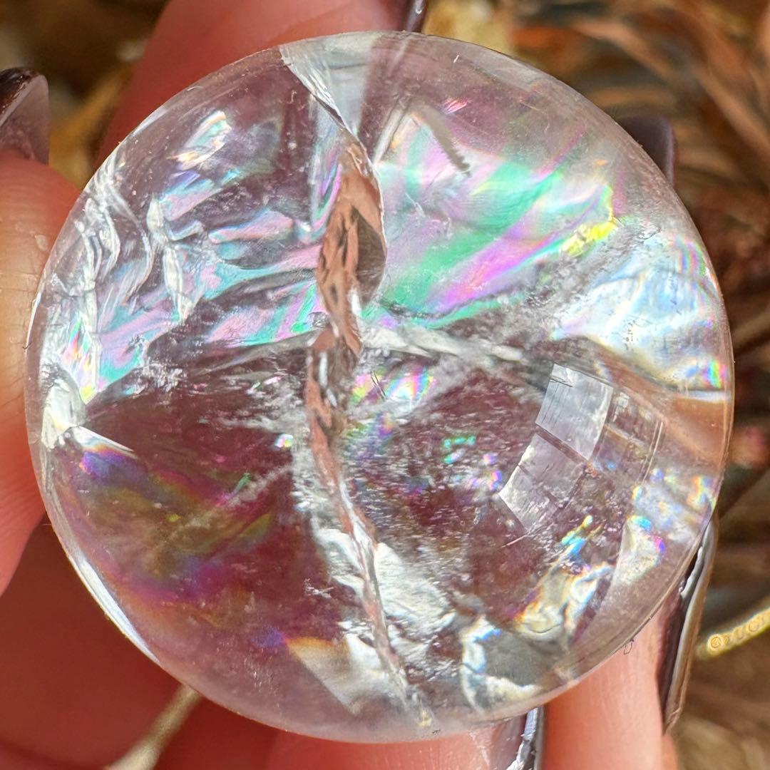 感謝価格♥龍神様の宿る濃虹入り♥幸福を呼び持ち主を虹色に輝かせるアイリスクォーツ