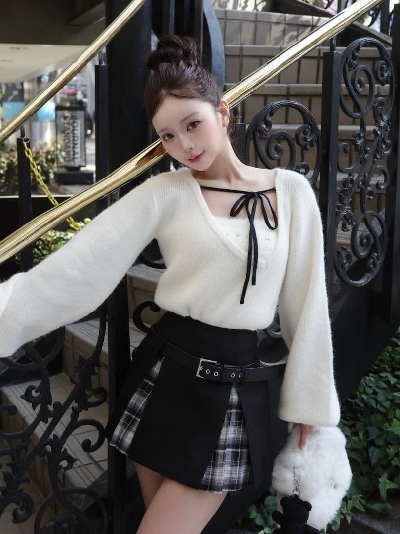 Darich ダーリッチ アシメレイヤードニットトップス 新品♡タグ付き
