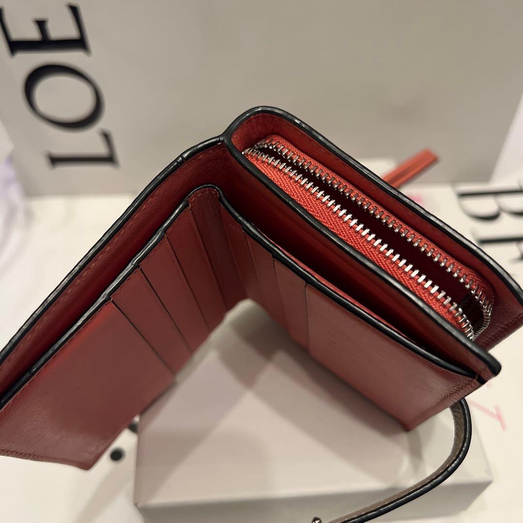 LOEWE アナグラム 二つ折り財布 ベージュ