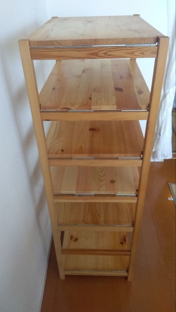 無印パイン材ユニットシェルフ　58cm　中