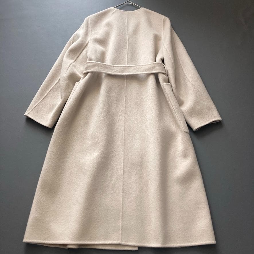 ト*ム様 【大人気】Ballsey　プレミアムウールリバー ノーカラーコート ベ