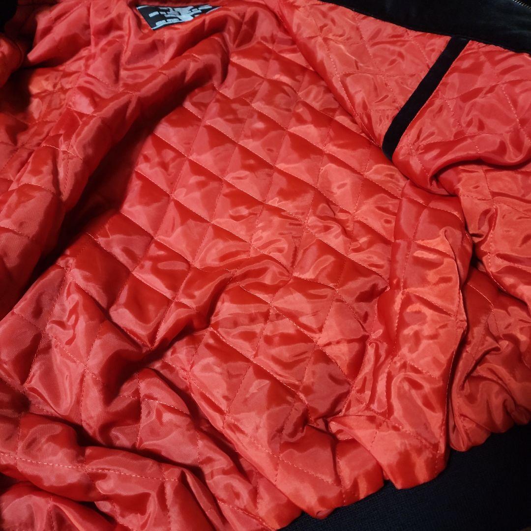 あJUNGLE STORM スカジャン ベロア 横須賀　 M～L 　黒　龍