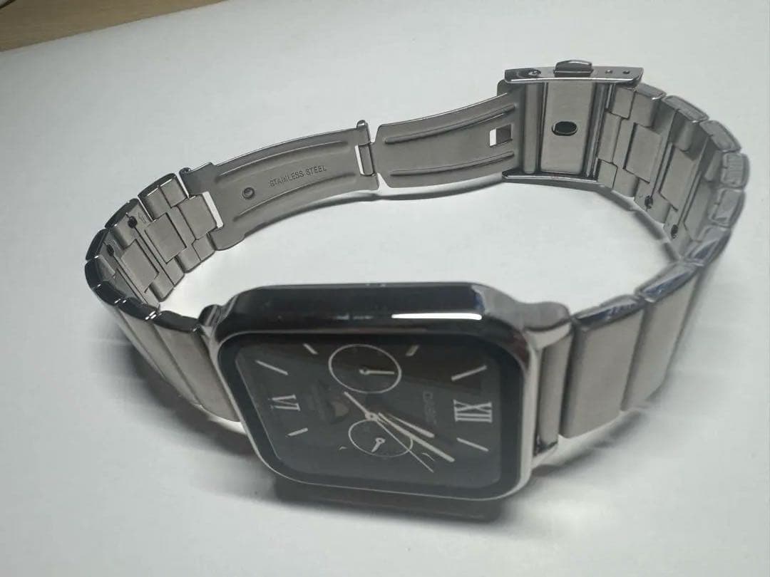 CASIO クロノグラフ ステンレススチール腕時計