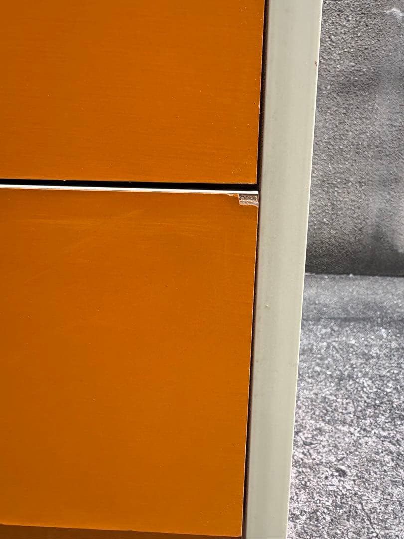 レトロポップ オレンジ 5段チェスト・ショップ什器・店舗用収納・昭和レトロ