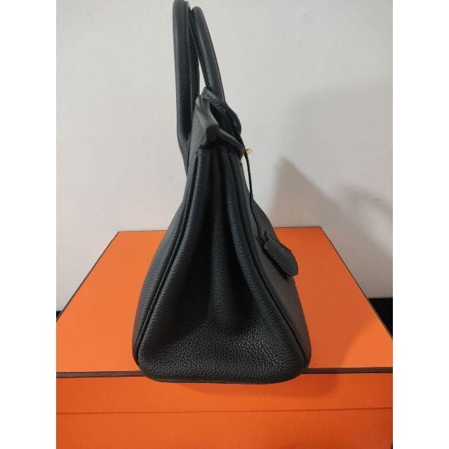 HERMES バーキン 25 黒 ハンドバッグ ゴールド金具