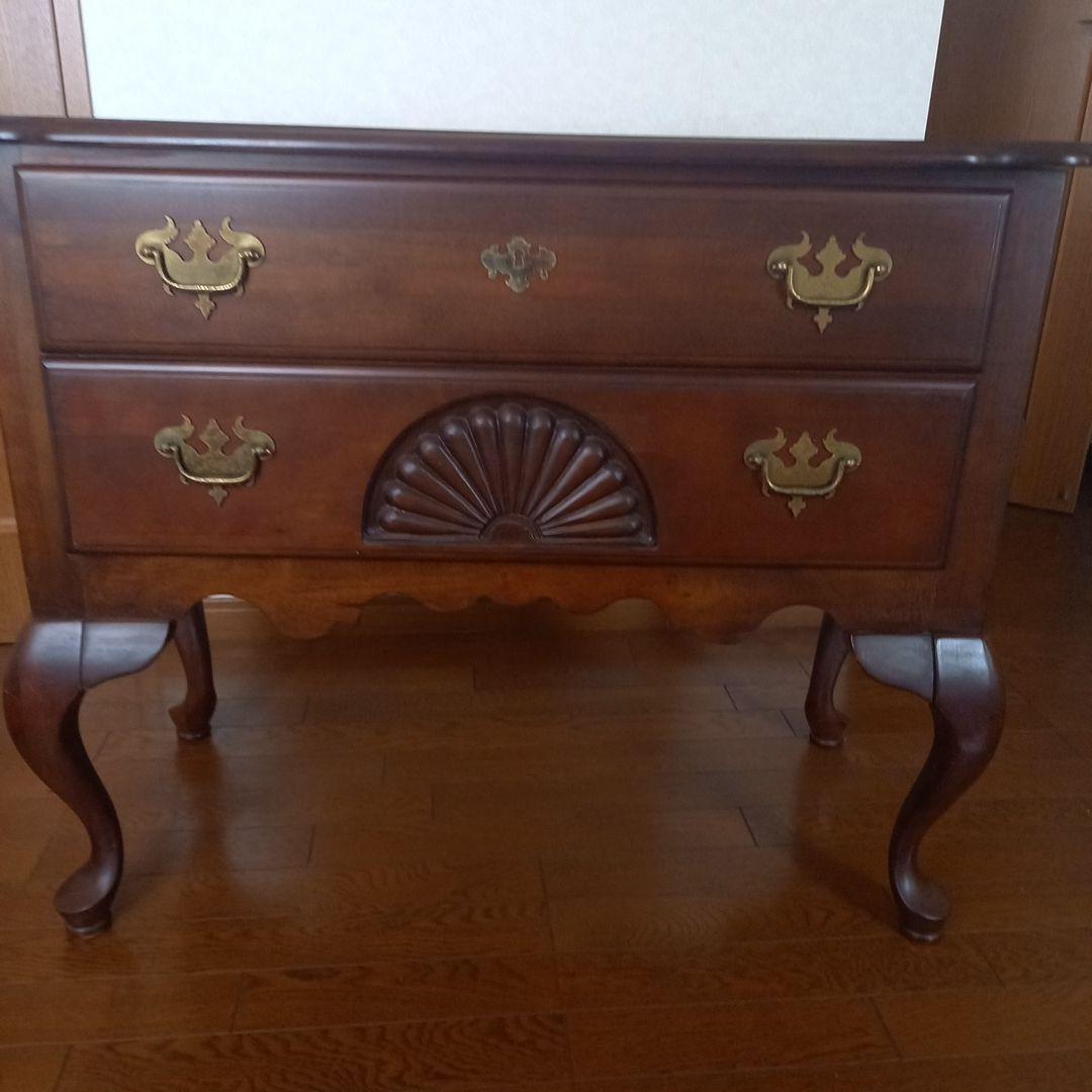 ばあちゃんアンティークチェスト 猫足　2引き出し ￥29800