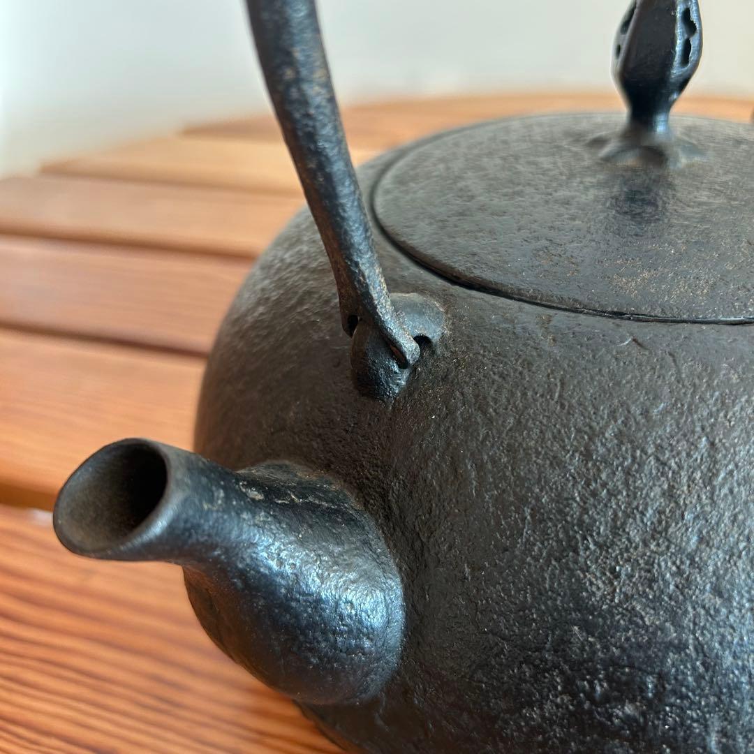 【名品・入手困難】南部鉄器 釜定 鉄瓶「新珠 肌」1.5L 刻印有 宮伸穂