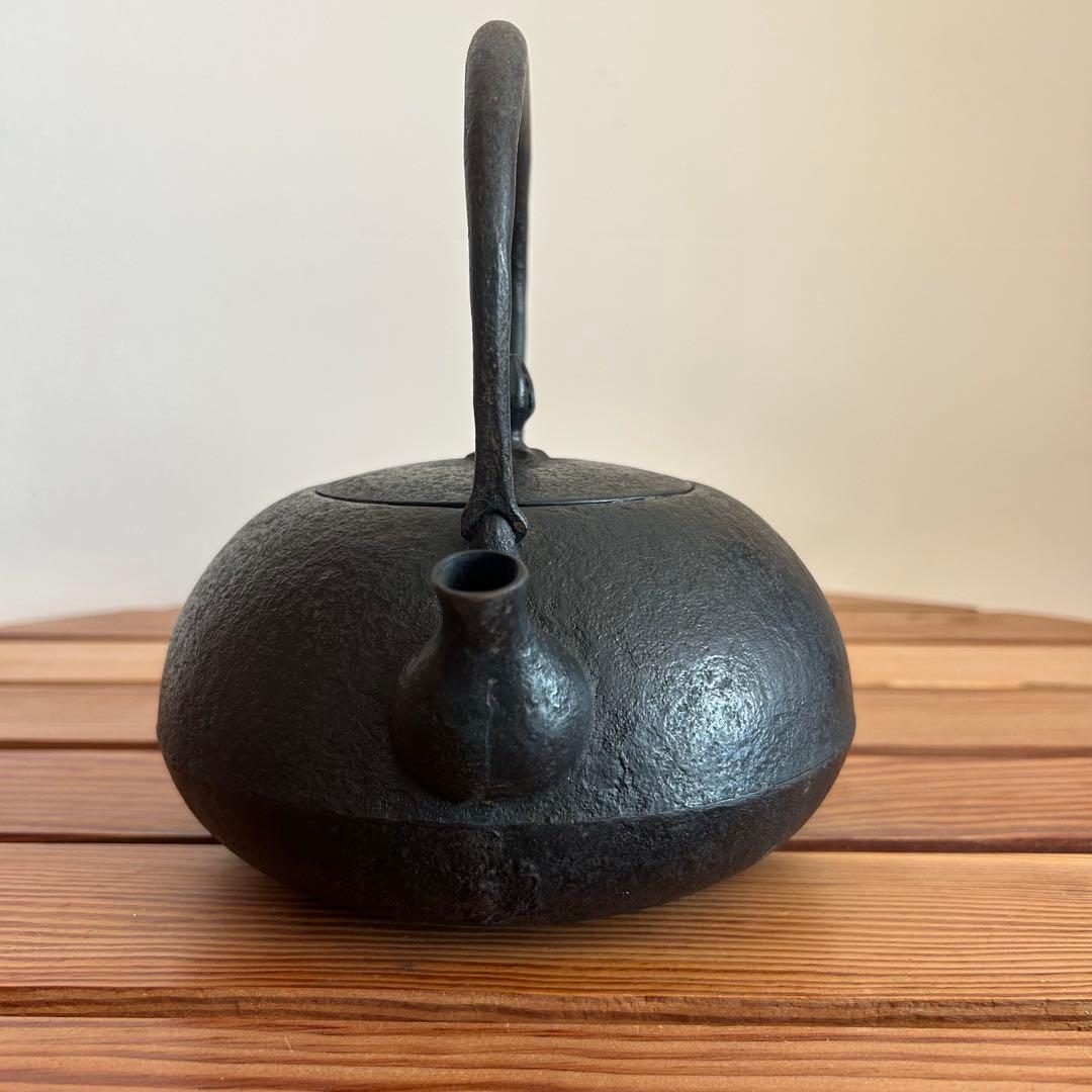 【名品・入手困難】南部鉄器 釜定 鉄瓶「新珠 肌」1.5L 刻印有 宮伸穂