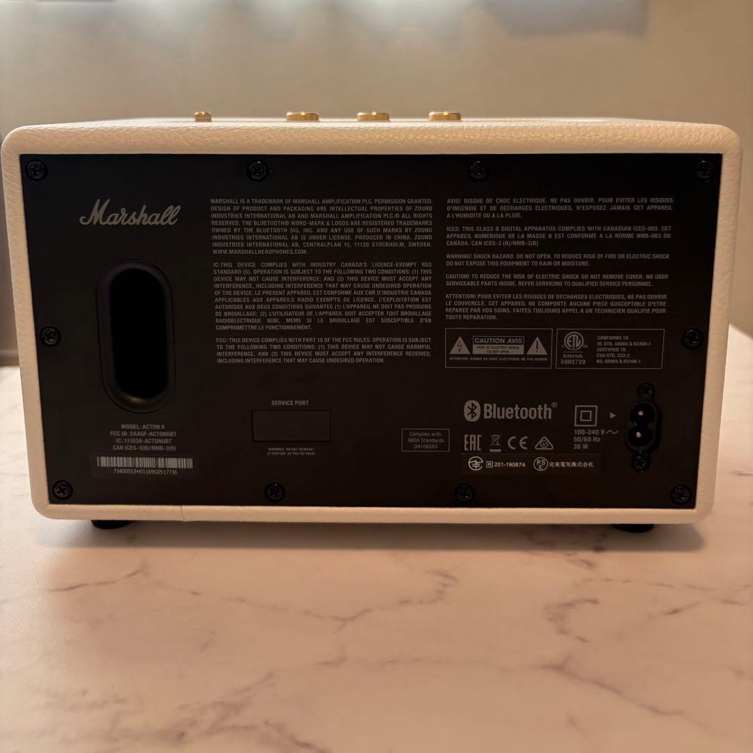 Marshall Acton II Bluetooth スピーカーホワイト箱付き
