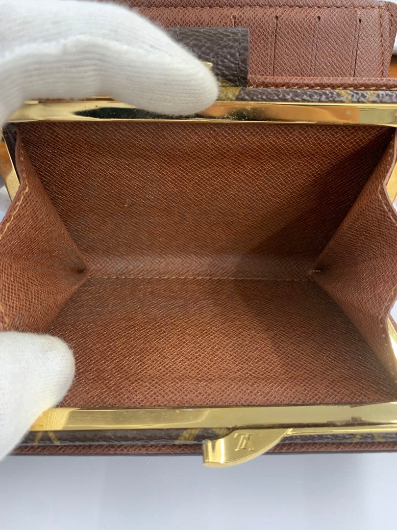 ルイヴィトン モノグラム 二つ折りがま口財布 ヴィエノワ　ポルトモネ