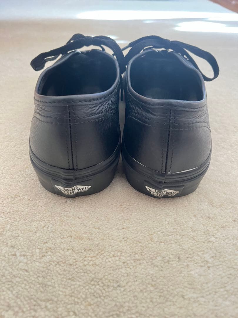 【希少】vans authentic オールレザー ブラック 27cm