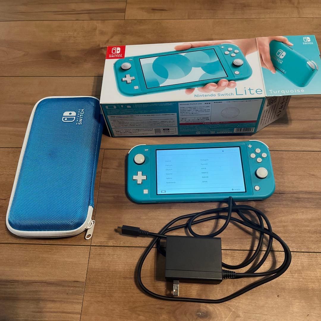 Nintendo Switch Lite ターコイズ 本体　ハードケース付き