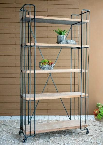 シェルフ 飾り棚 本棚 アイアン シャビー ブックシェルフ AN-43157