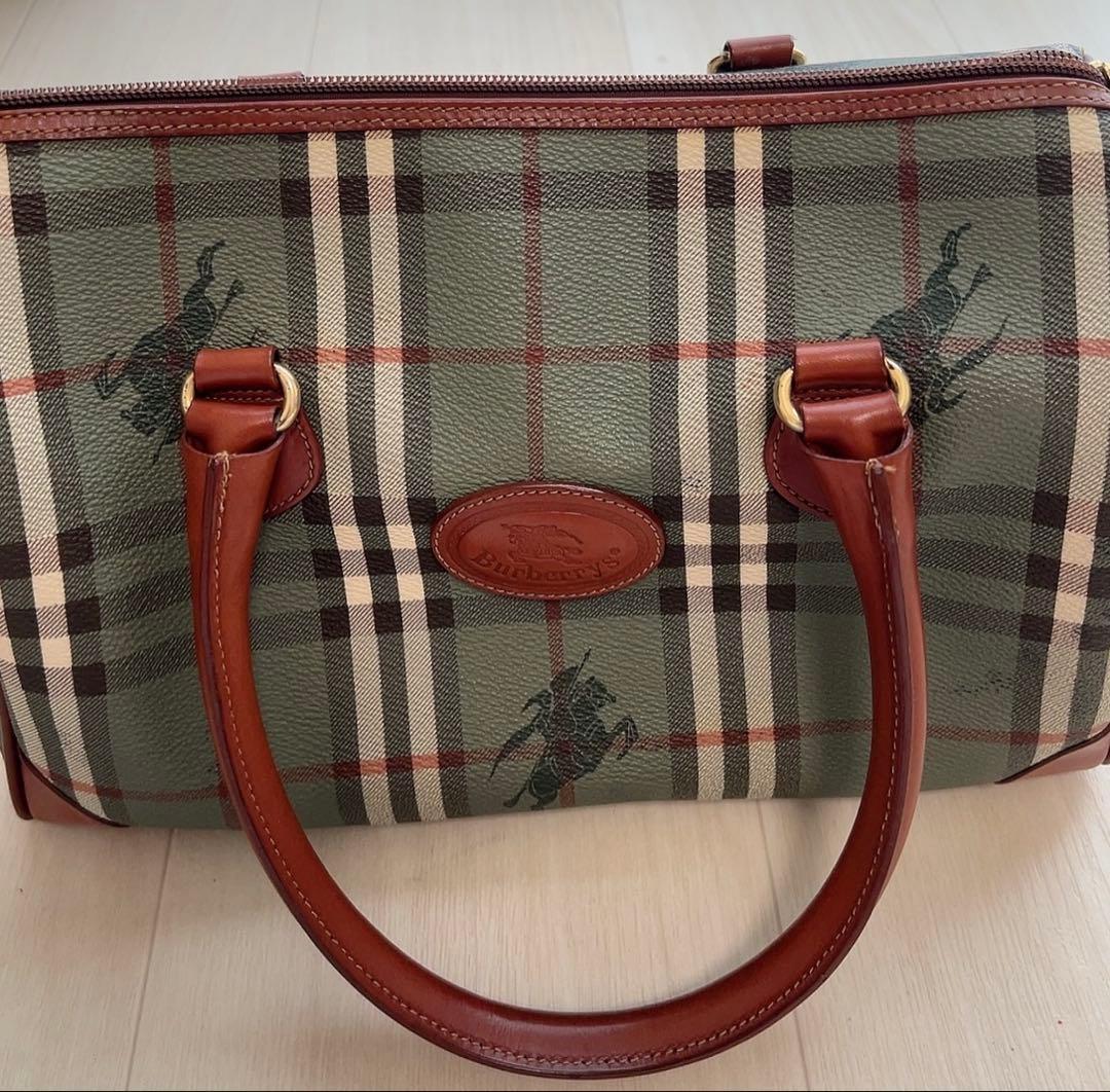 BURBERRYS ボストンバッグ グリーン　希少