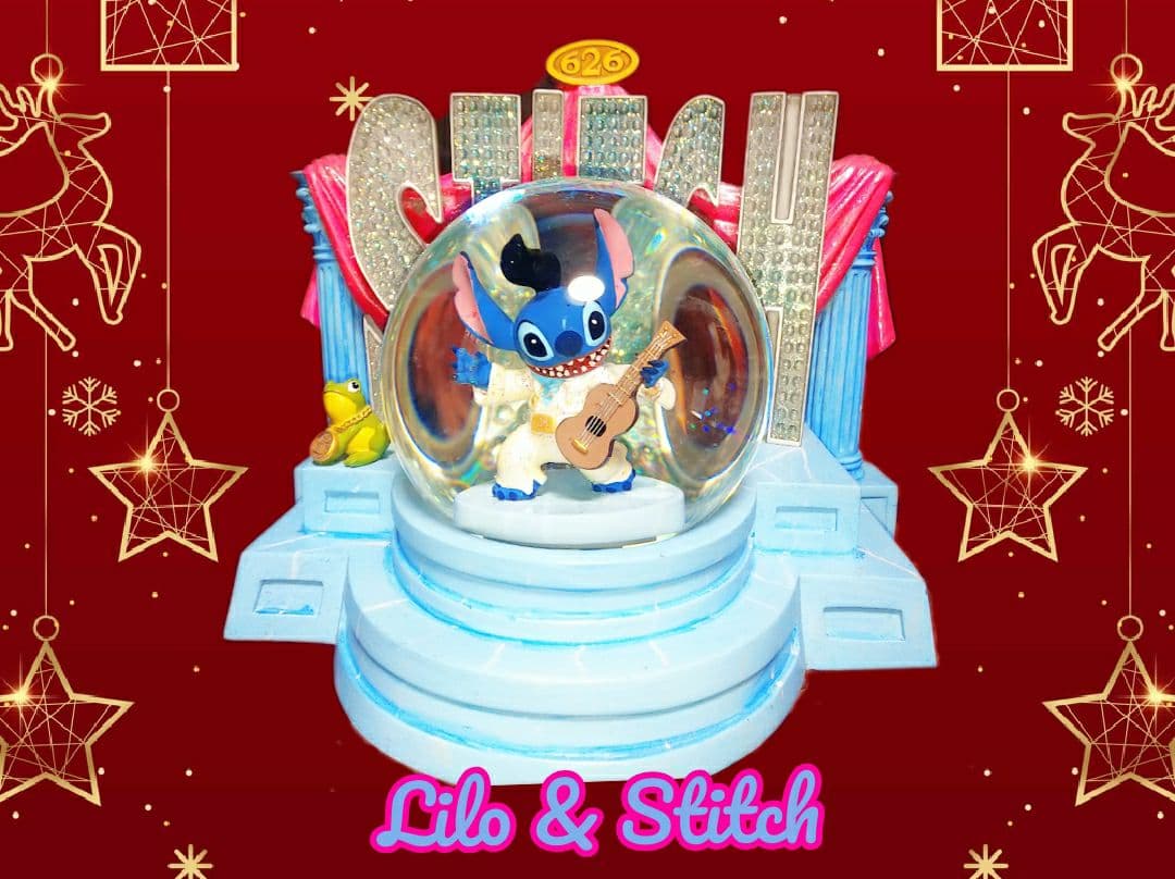 【リロ＆スティッチ】スノーグローブ オルゴール エルビスプレスリー