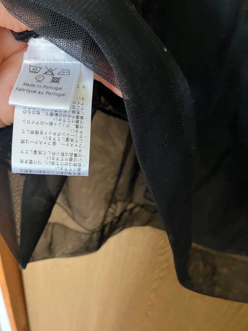 Simone Rocha シースルーレースフリル半袖トップス