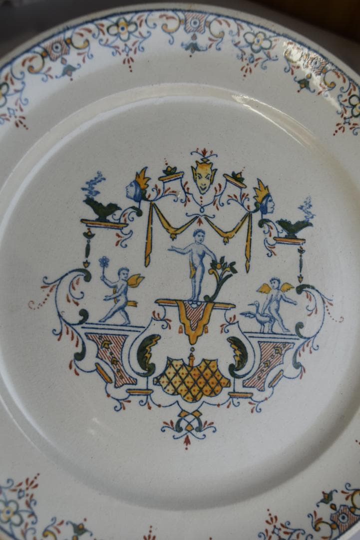 美品2枚組　パリ・オペラ窯　平皿　フランスアンティーク