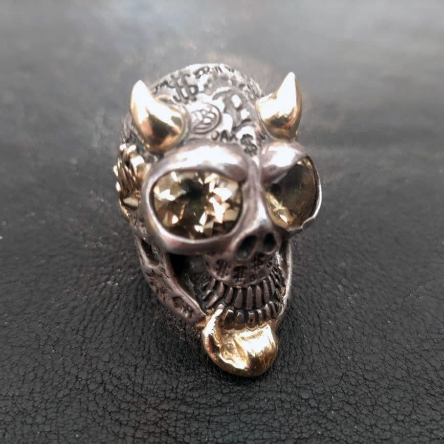 Bill Wall Leather 18Kパーツ多用 マスタースカルリング