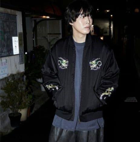 【新品】McGREGOR MODERN　メンズ　刺繍　ドラゴン　ブルゾン　黒　M