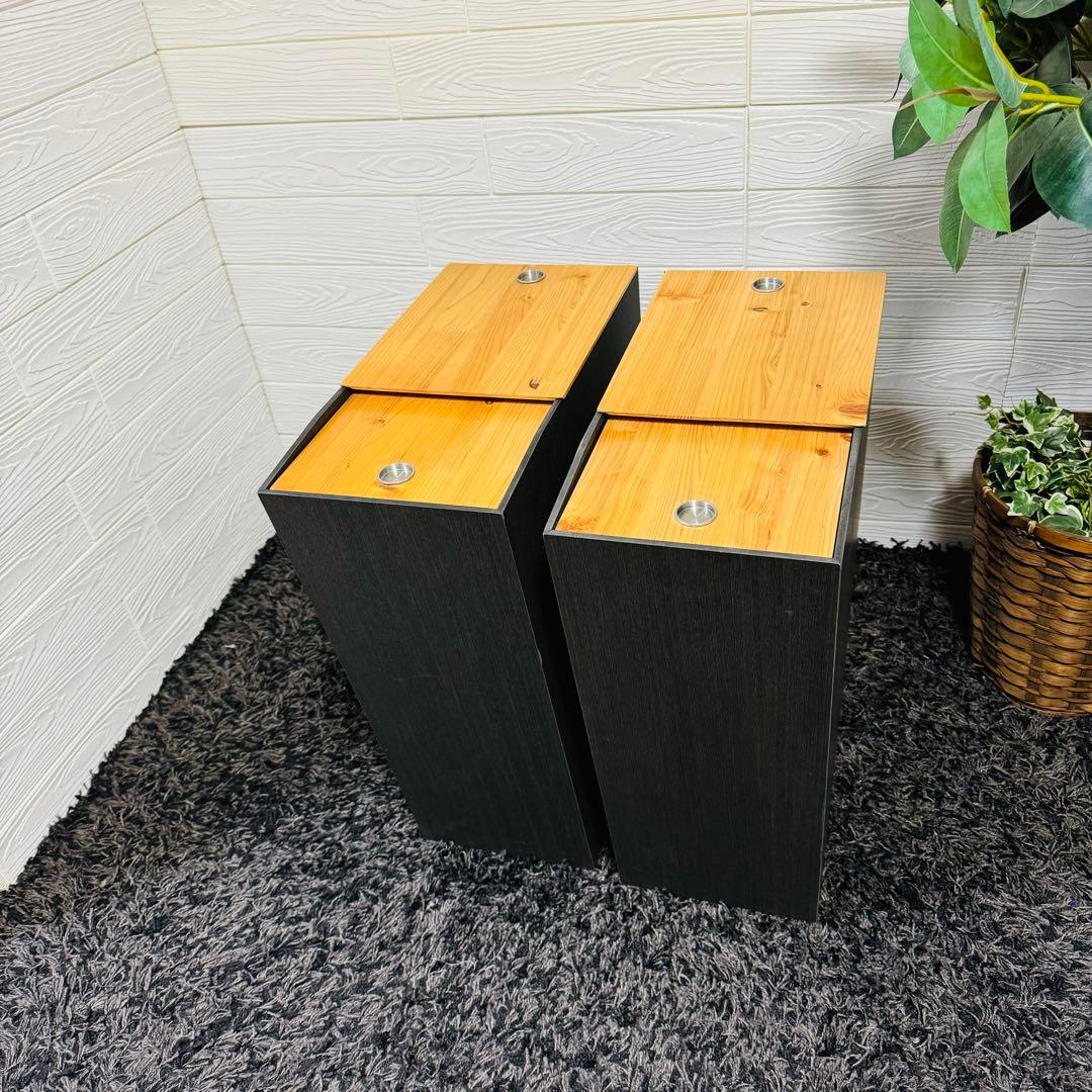 ゴミ箱 サイドテーブル 45L タツクラフト 橋本達之助工芸 ヒノキ 2セット