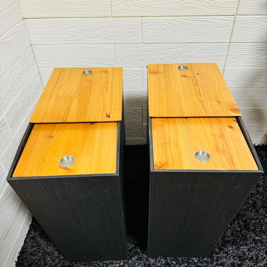 ゴミ箱 サイドテーブル 45L タツクラフト 橋本達之助工芸 ヒノキ 2セット