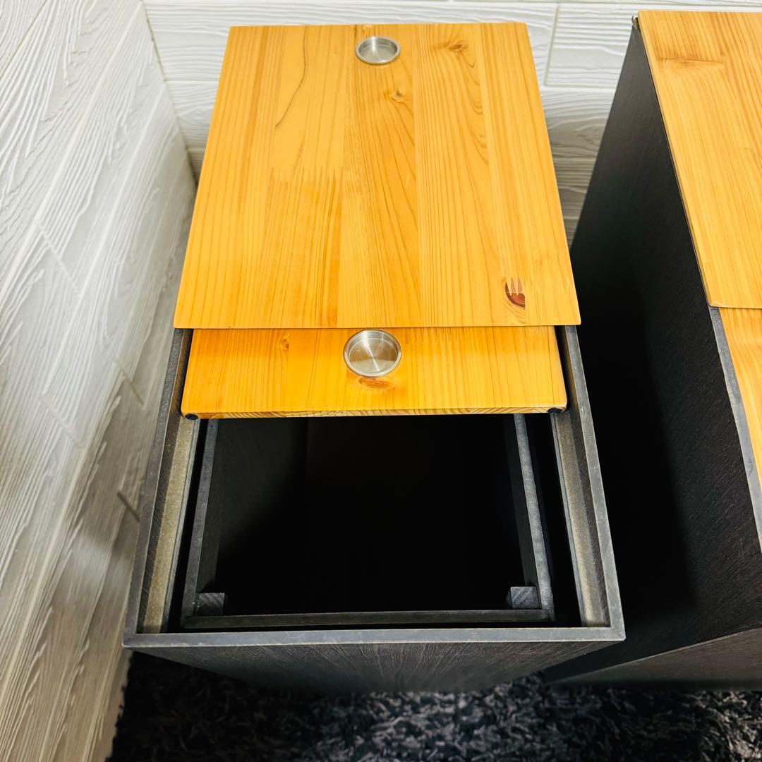 ゴミ箱 サイドテーブル 45L タツクラフト 橋本達之助工芸 ヒノキ 2セット