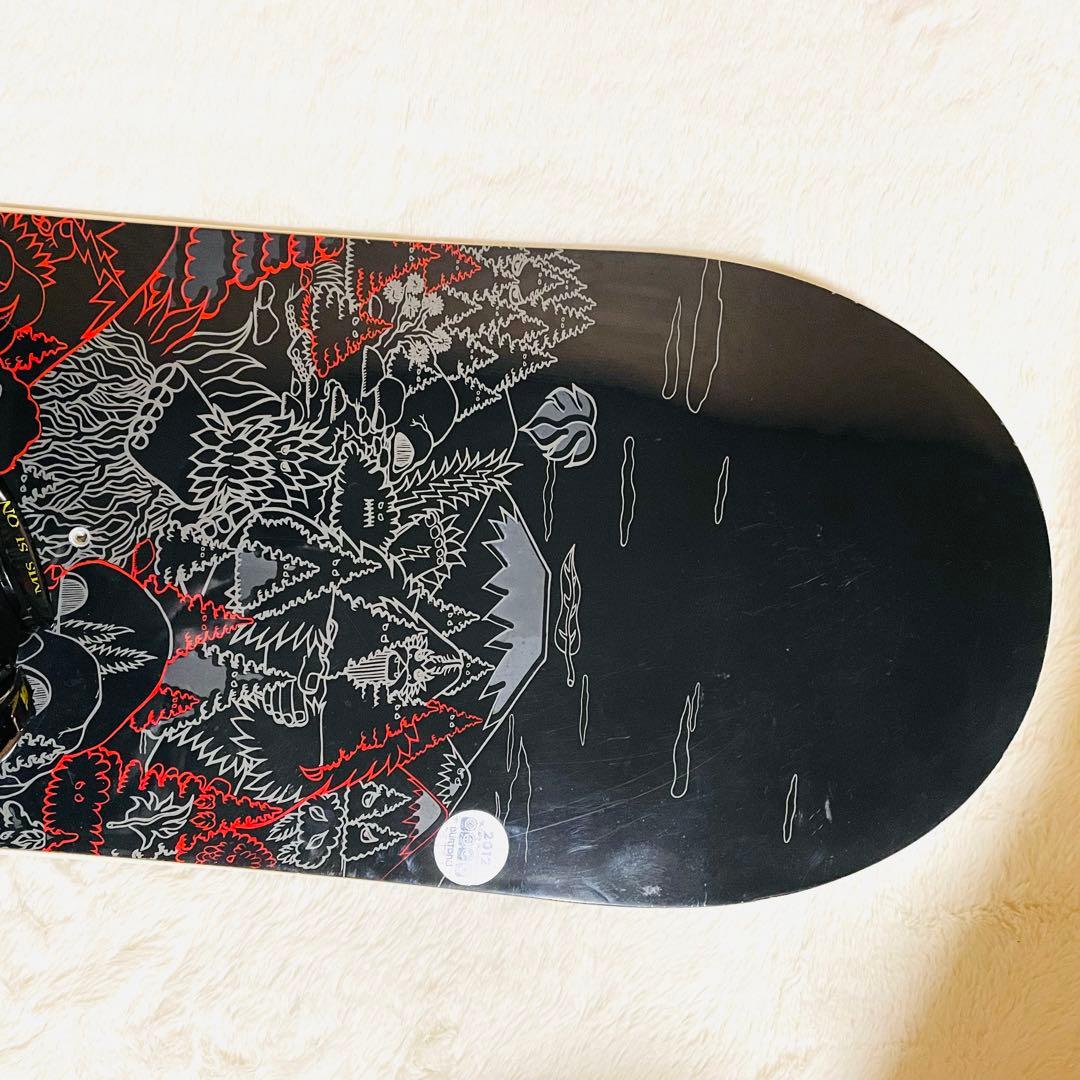 BURTON スノーボード、ビィンディングセット 155cm×M ストラップ付き