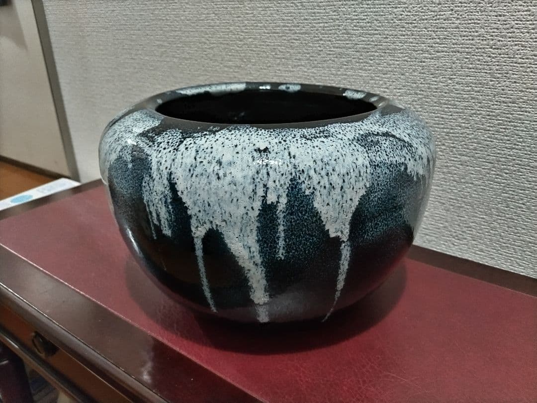 「白萩釉窯変花瓶」
