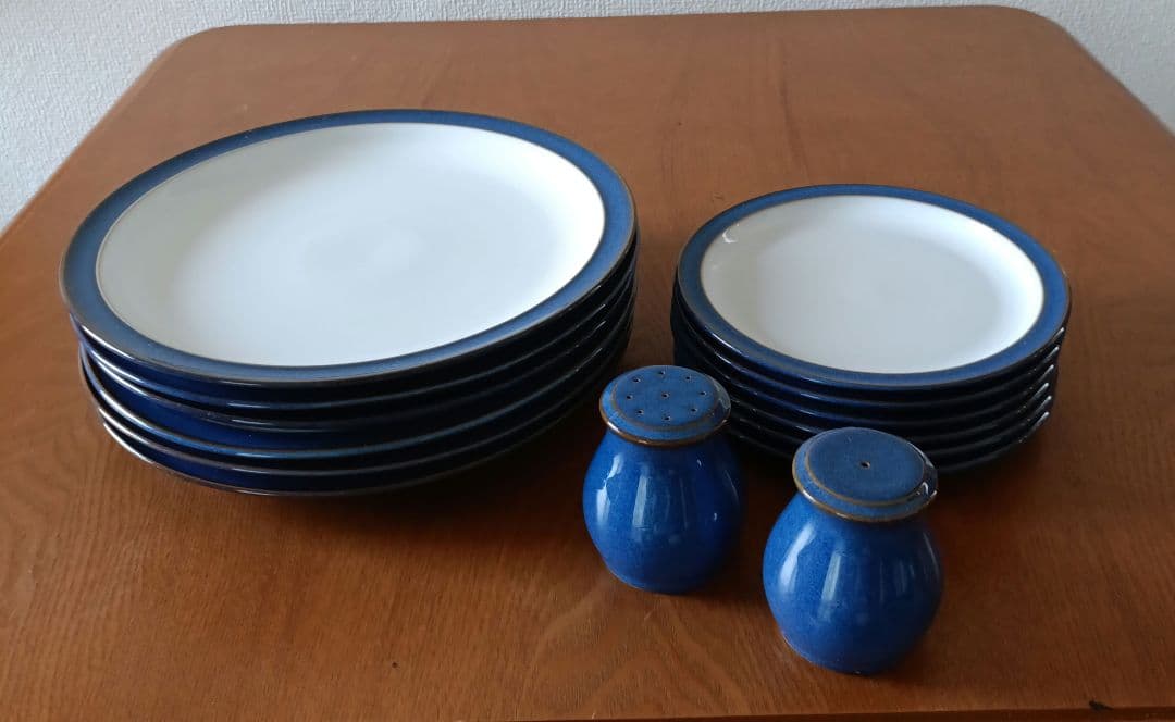 DENBY インペリアルブループレート大小各６枚セット