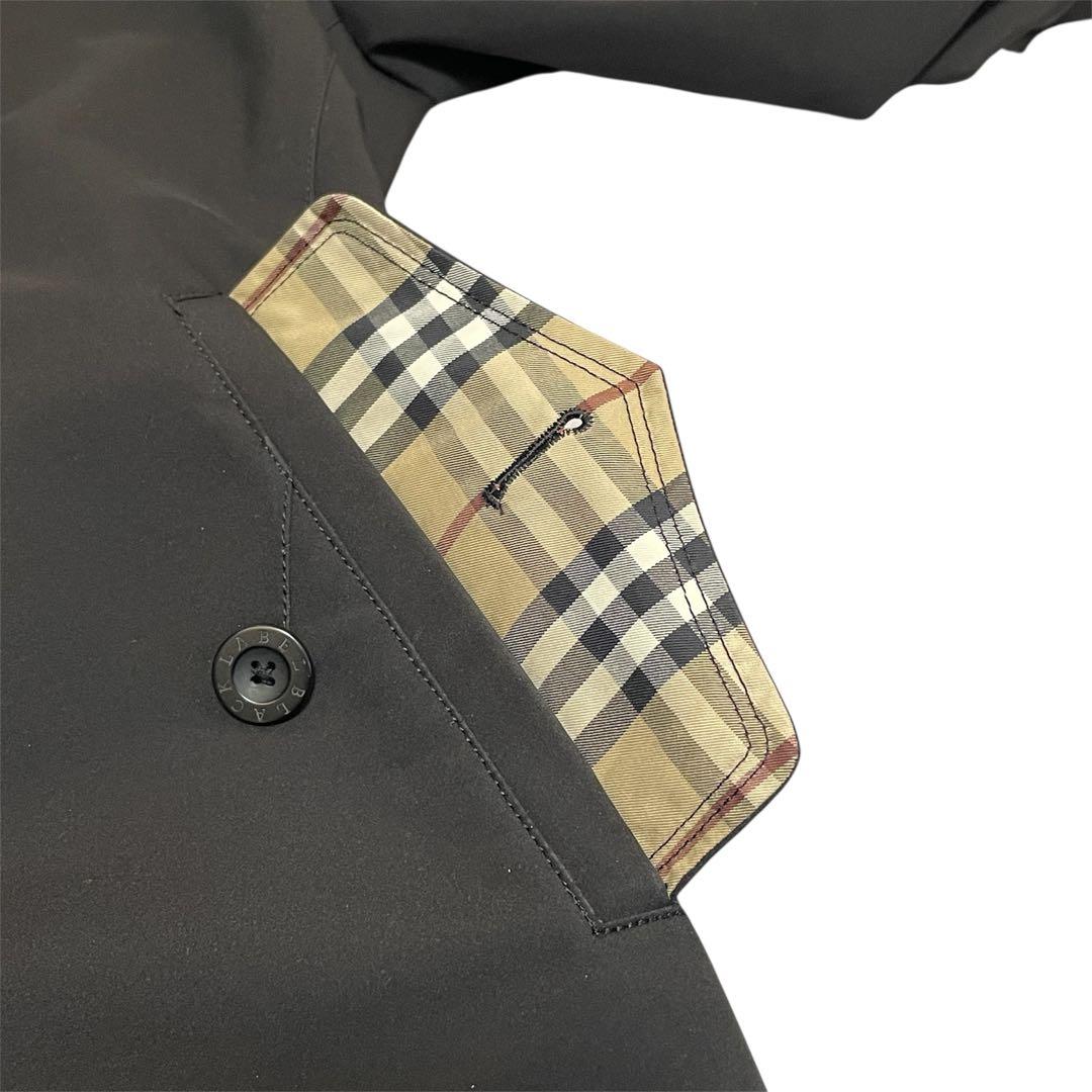 【美品】バーバリーブラックレーベル トレンチコート ノバチェック 日本製 黒 M
