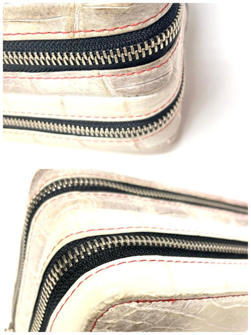 美品　定価55万　モードアレーズ　ヒマラヤクロコダイル　特注セカンド２連ジップ