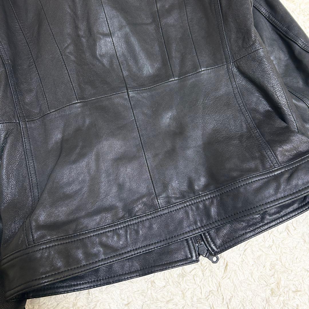 美品✨ NICOLE シングルライダース レザー ブラック 内側ワインレッド