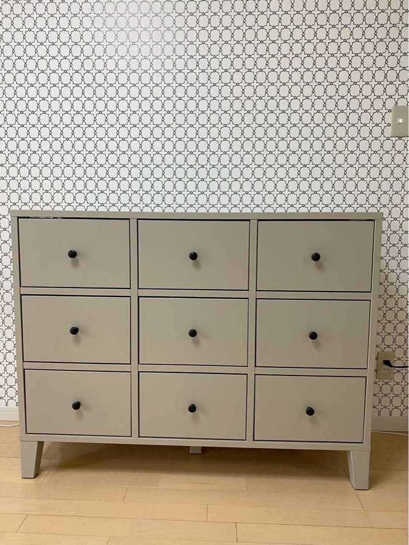 【IKEA BRYGGJA（ブリュッグヤ）チェスト／ライトグレー】