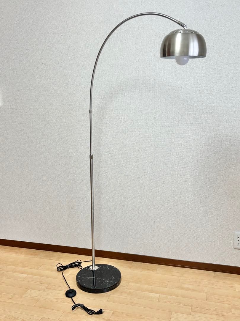 【セール中】北欧アーチ型フロアランプ（シルバー）調光調色可能/Sサイズ