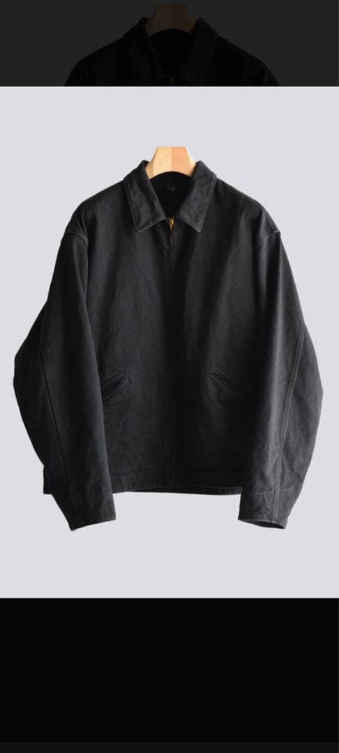 新品【comoli】26ss ブラックデニムジップショートジャケット サイズ3