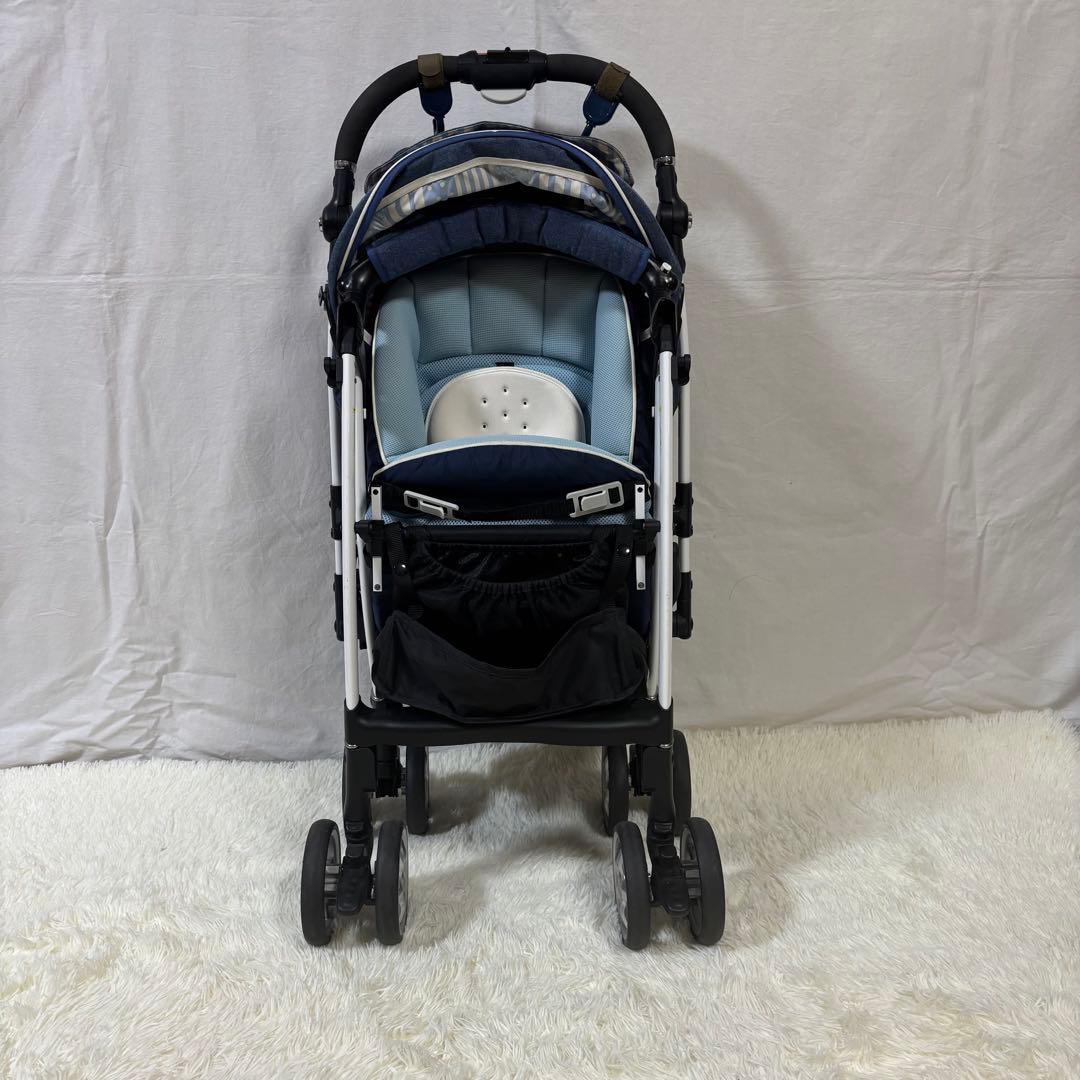 【美品】限定モデル　Aprica アップリカ　ラクーナビッテ　ベビーカー　ブルー